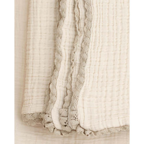 Soft, Heirloom Lace Baby Blanket | Organic Cotton Gauze | Willaby – willaby