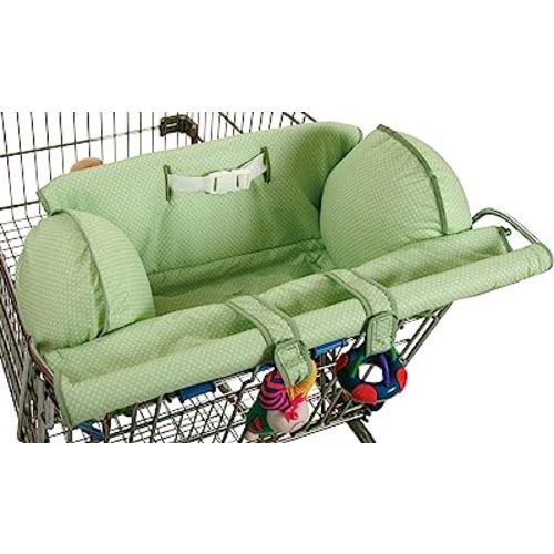 Leachco Prop 'R Shopper Shopping Cart Cover, Green Pin Dot