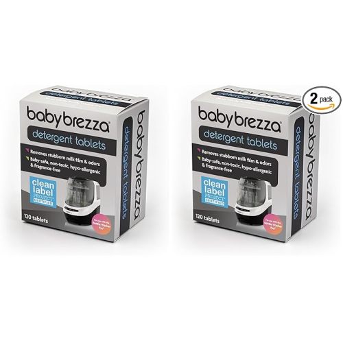 Baby Brezza Universal Detergent Soap Tablets for Baby Brezza Bottle Washer Pro and All Brands of Bottle Washers, 120 Tablets (Pack of 2)