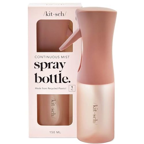 Kitsch Continuous Spray Bottle for Hair – Terracotta, 150ml | Fine Mister Spray Bottle & Water Spray Bottle – Recycled Hair Spray Bottle – Spray Bottles for Cleaning, Styling, & More