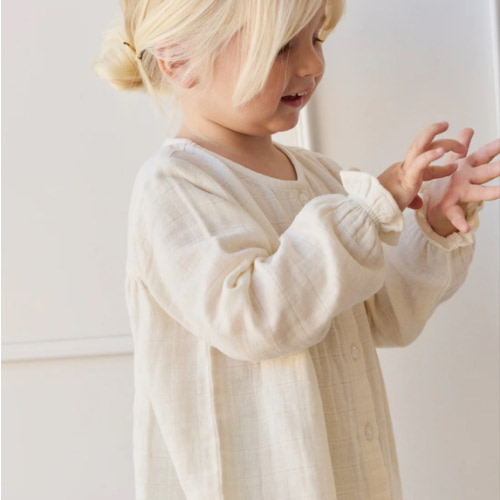 Organic Cotton Muslin Eloise Top - Parchment – Jamie Kay USA
