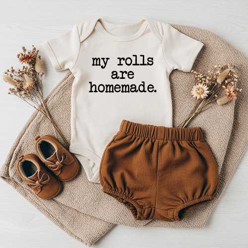 My Rolls are Homemade Natural Organic Baby Bodysuit