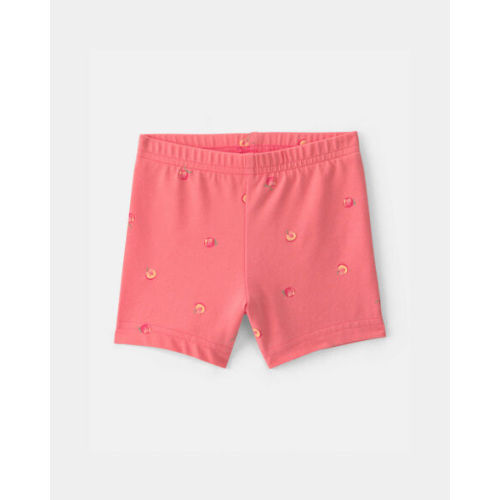 Baby Girl Peach Bike Shorts - Pink | Carter's