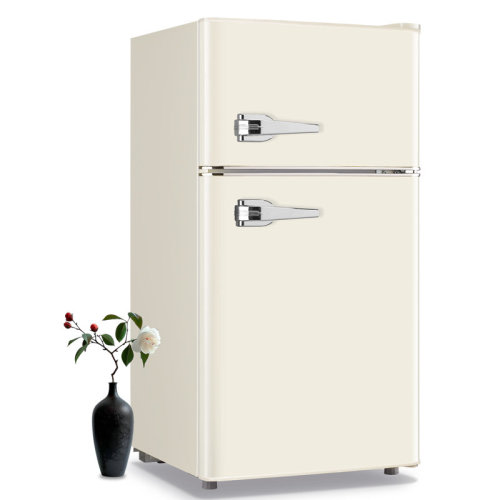 WANAI 3.5 Cu.ft Mini Fridge 2 Door Compact Refrigerator With Freezer, Small Retro Refrigerator With 7 Adjustable Temperature Control, 2 Removable Glass Shelves And 1 Crisper Drawer & Reviews | Wayfair