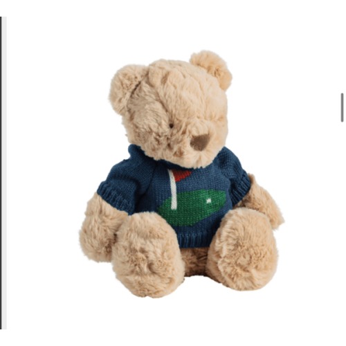 Birdie Bear Plush Pal | Weighted Bear with Knit Sweater | Mud Pie