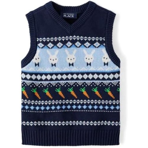 The Children's Place Baby Boys' and Toddler Pullover Sweater Vest