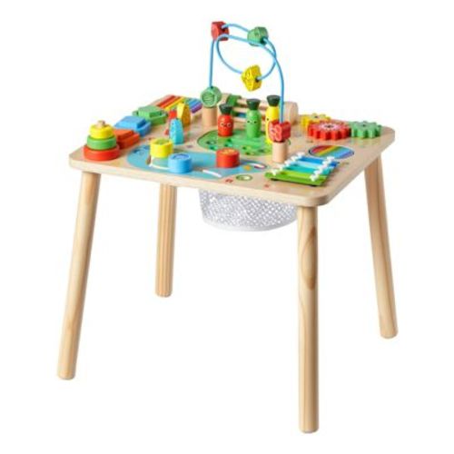 VEVOR Montessori Activity Table for Toddler 1-3 Years Old, 13 in 1 Wooden Learn Activity Desk, Table for Boys & Girls Aged 6+ Months, Multicolor