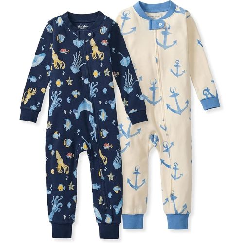 Burt's Bees Baby Unisex Footless Sleepers, 100% Organic Cotton, One-piece PJs, Zip Up Jumpsuit, Snug Fit Pajamas