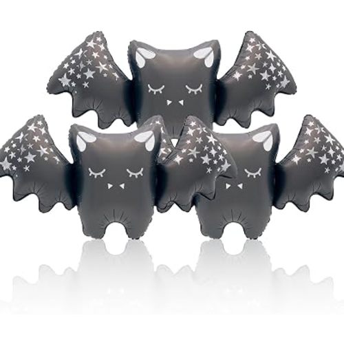 Black Bat Balloons Man Halloween Balloons for Halloween Theme Party Supplies Spooky Party Decor Birthday Party Decorations Supplies Balloon Sets-3 Pcs