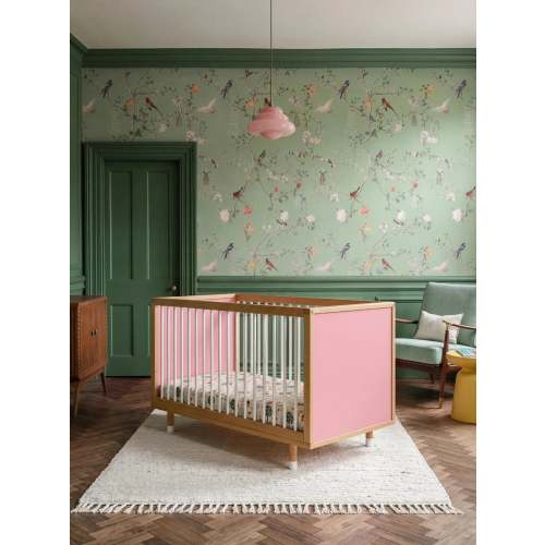 Bold Baby Cot - Pink and Green