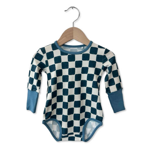 Checker Me Out Snuggle Bug Long Sleeve Bodysuit