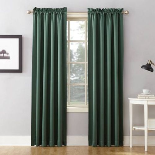 Sun Zero Room Darkening Seymour Rod Pocket Curtain Panel