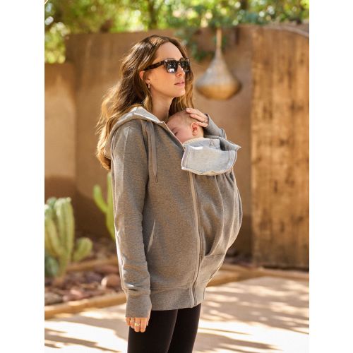 Seraphine Grey Marl Maternity & Babywearing 3-in-1 Hoodie