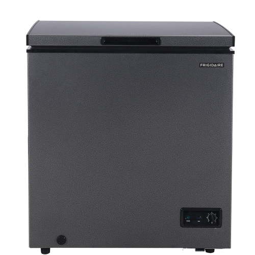 Frigidaire 5.0 Cu. ft. Garage-Ready Chest Freezer, Compact Deep Freezer for Kitchen, Apartment, Small Freezer for Bulk Storage, Black Granite