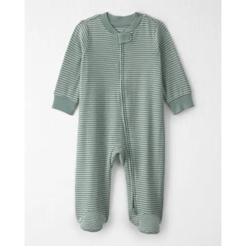 Baby Organic Cotton Ribbed Sleep & Play Pajamas in Stripes - Little Planet | Carter's