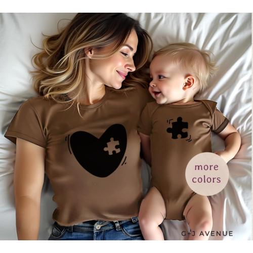 Mom and Son Matching Shirts | Mommy and Me T-shirt or Bodysuit | Mother Daughter Neutral Brown | Mothers Day Gift