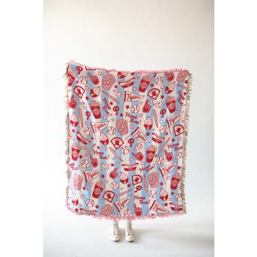 Phillies Striped Woven Throw Blanket