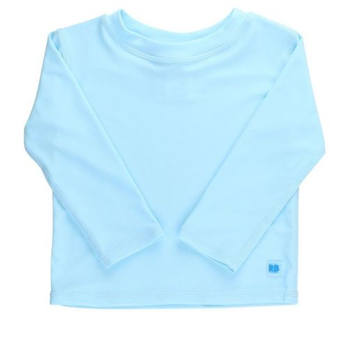 RuggedButts Baby Boys UPF50+ Long Sleeve Rash Guard - Blue Breeze, 0-3m