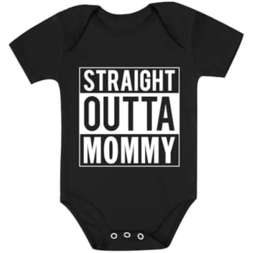 Tstars Straight Outta Mama Bodysuit - Funny Baby Clothes Outfit for Newborn Girl or Boy Gift for New Parents