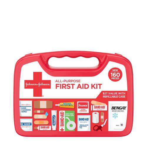 All-Purpose Portable Compact First Aid Kit, 160 Piece HSA/FSA Eligible