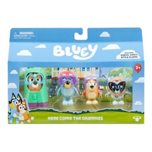 Bluey Figure 4pk Here Come the Grannies