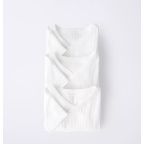 THREE-PACK OF SHORT SLEEVE KIMONO NECK BODYSUITS - White | ZARA United States