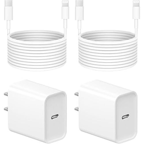 10 Ft iPhone Fast Charger, 2-Pack 20W Super Fast Charger with Long Fast Charging Cable for iPhone 14/13/12/11 Pro Max,14 Plus,Mini,Pro/XS/SE/XR/iPad