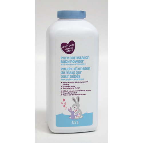 Parent's Choice Pure Cornstarch Baby Powder with Aloe vera & Vitamin E, 624 g - Walmart.ca
