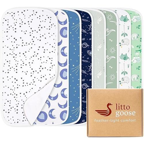 Premium 8-Pack Waterproof Baby Burp Cloths, Extra Large 13"X26" Soft Absorbent Burping Clothes for Newborns and Infants, Baby Shower Boys Girls