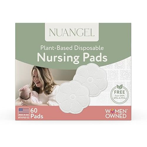 Nursing Pads: Plant Based and Disposable, Essential for Newborn Care, Perfect Breast Pads for Leaking Milk, Nipple Pads for Nursing Newborns, Must-Have for Breastfeeding Moms