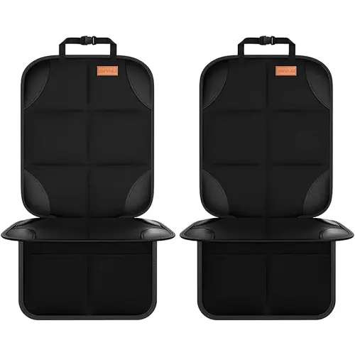 Smart eLf Car Seat Protector, 2Pack Seat Protector Protect Child Seats with Thickest Padding and Non Slip Backing Mesh Pockets for Baby and Pet