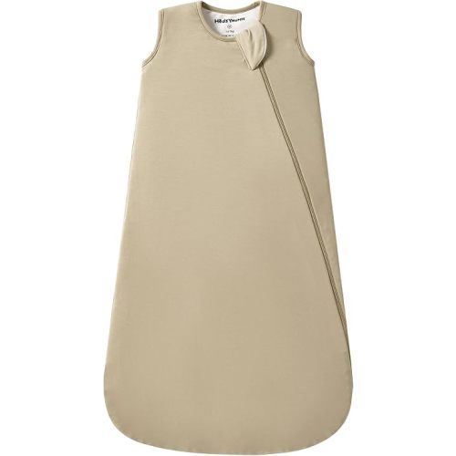 1.0 Tog Baby Sleep Sack, Wearable Blanket for Infants & Toddlers, Bamboo Rayon, 2-Way Zipper, Sleeping Bag for Newborn Babies, Lightweight for Spring & Autumn,Khaki,S