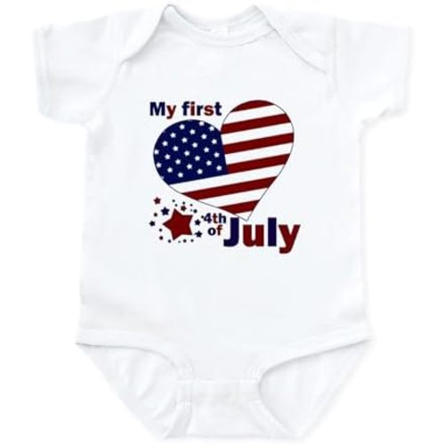 CafePress First 4Th of July Infant Bodysuit Infant Baby Bodysuit Romper