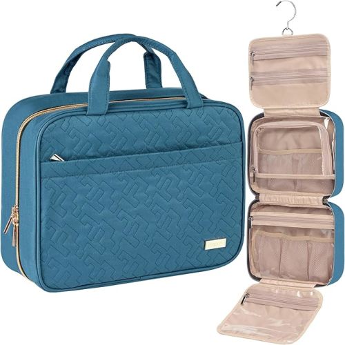NISHEL Travel Toiletry Bag for women, Portable Hanging makeup Organizer