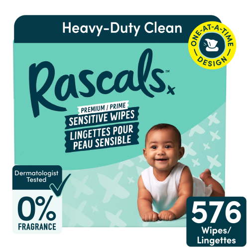 Rascals Premium Sensitive Alcohol Free Baby Wipes, Multipack, 576 Count, for Sensitive Skin - Walmart.ca