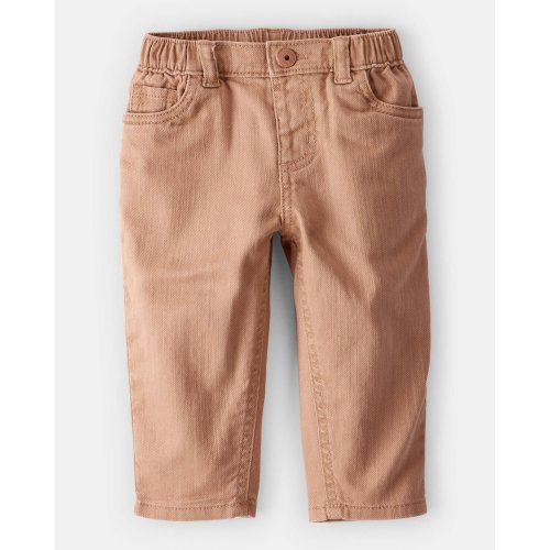 Baby Boy Tapered 100% Cotton Twill Pants - Tan - OshKosh B'gosh | Carter's