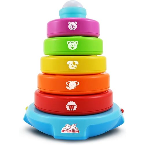 BEST LEARNING Stack & Learn - Developmental Educational Activity Stacking Toy for 6 or 9 Month Old Baby Toys and Up | First 1 Year Boy Girl Gifts for Birthday Gift