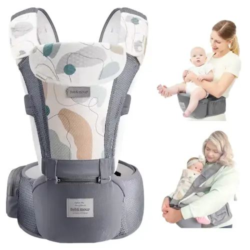 Bebamour Baby Carrier Newborn to Toddler-2 in 1 Hip Seat & Carrier - TikTok Shop