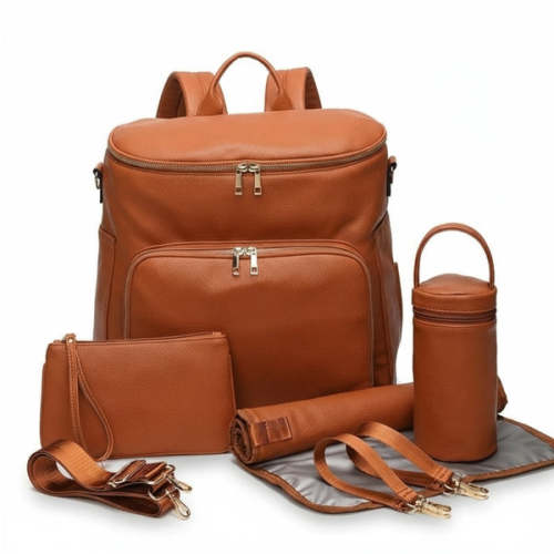 Sofia Nappy Bag Backpack | 6-Piece Vegan Leather Set