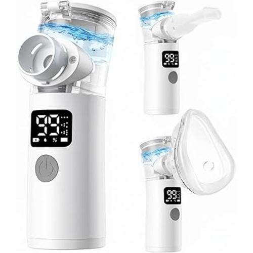 Portable Nebulizer for Adults and Kids, Rechargeable Nebulizer with 3 Modes & Self-Cleaning for Travel and Household Use