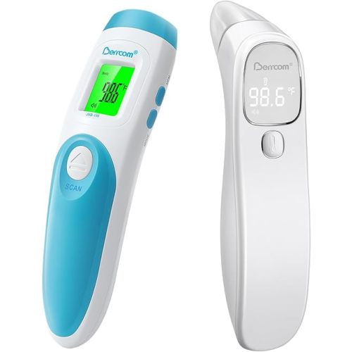 [Value Bundle] Berrcom Non Contact Forehead Thermometer JXB195 & Berrcom Forehead and Ear Thermometer for Adults and Kids ET005