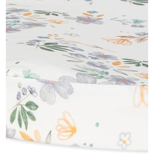 Under The Nile Organic Cotton Bassinet Sheet, Modern Daisy. Size 28" x 18"