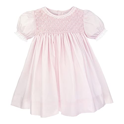 Petit Ami Hand-Embroidered Dress - Smocking and Lace