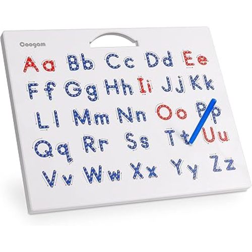 Coogam Magnetic Letters Practicing Board, Magnets Tracing ABC Alphabet Board Learning to Write Uppercase&Lowercase Educational Toy Fine Motor Montessori Gift for 3 4 5 Years Old Preschool Kids