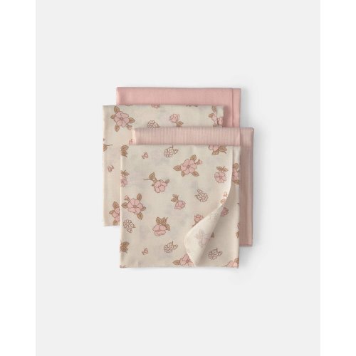 Baby 4-Pack Floral Receiving Blankets - Pink/Cream | Carter's