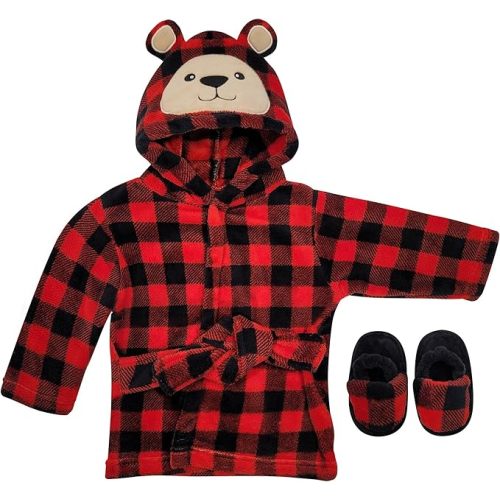 Rising Star Baby Toddler Robe Or Kids Robe for Girls and Boys - Kids & Baby Bath Robe Spa Set with Washcloth or Slippers