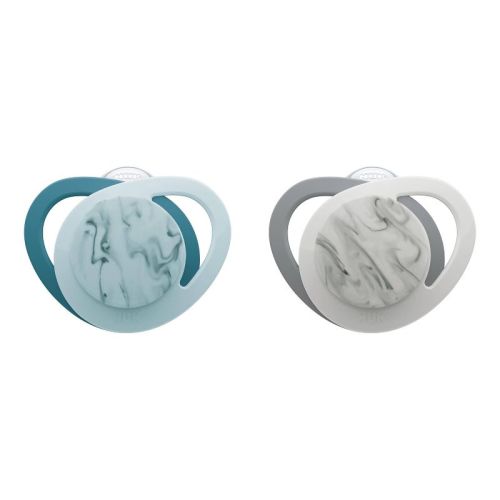 Nuk For Nature Sustainable Next Gen Classic Pacifier 18m - Marbled Royal - 2ct