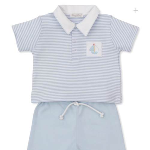 Saturday Regatta Blue Bermuda Set, 12-18 M