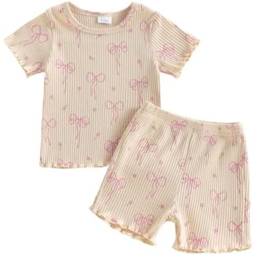 Twopumpkin Baby Girl Outfits Toddler Summer Clothes Ruffle Sleeveless Top And Shorts Cute Two Piece Sets 0-24 Month 1 2 Years