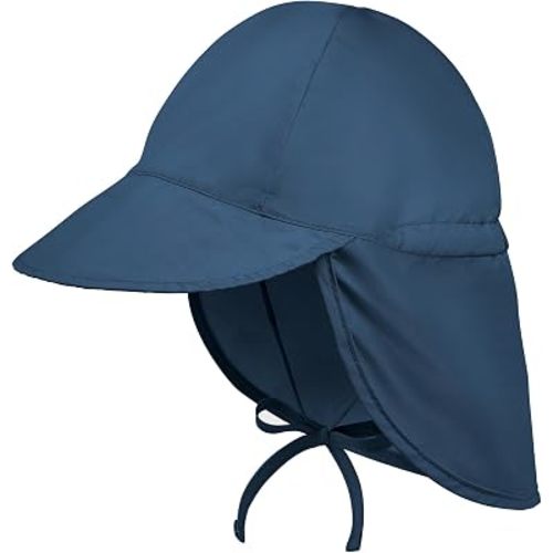 tiggell Baby Sun Hat, Kids Sun Hat with Neck Flap Adjustable Closure Summer Beach Hats for Kids Boys Girls UV Protection